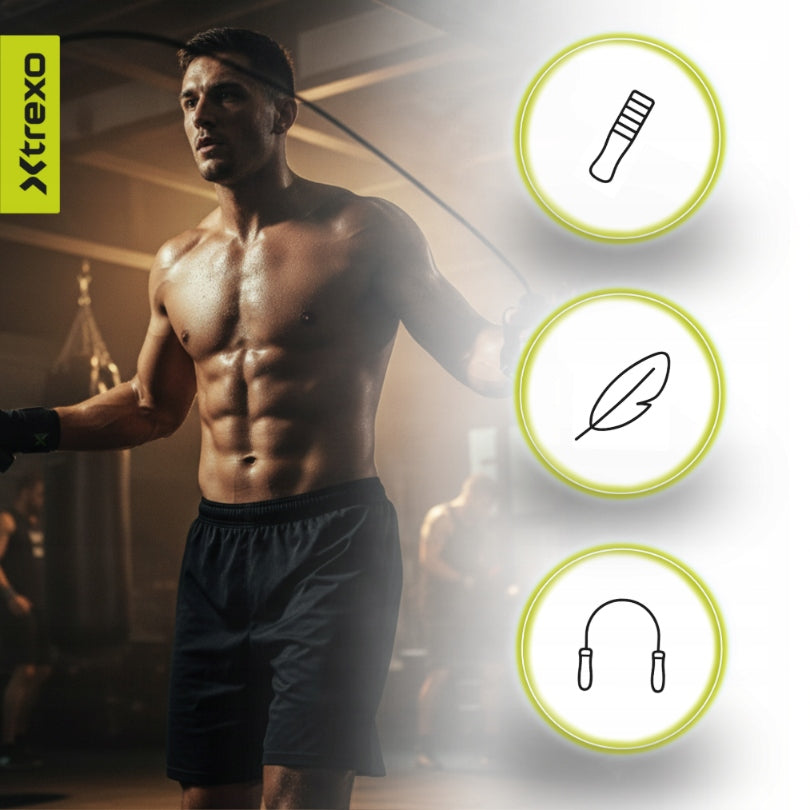 Jump rope XTREXO boxing Basic black HIGH QUALITY FAST BURNING Model Basic