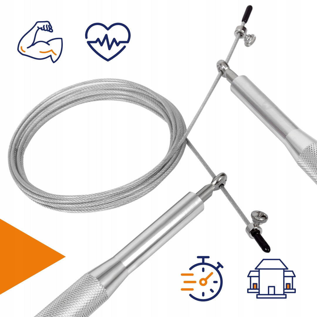 Jump rope adjustable boxing professional steel with bearings 300 cm Rope length 300 cm