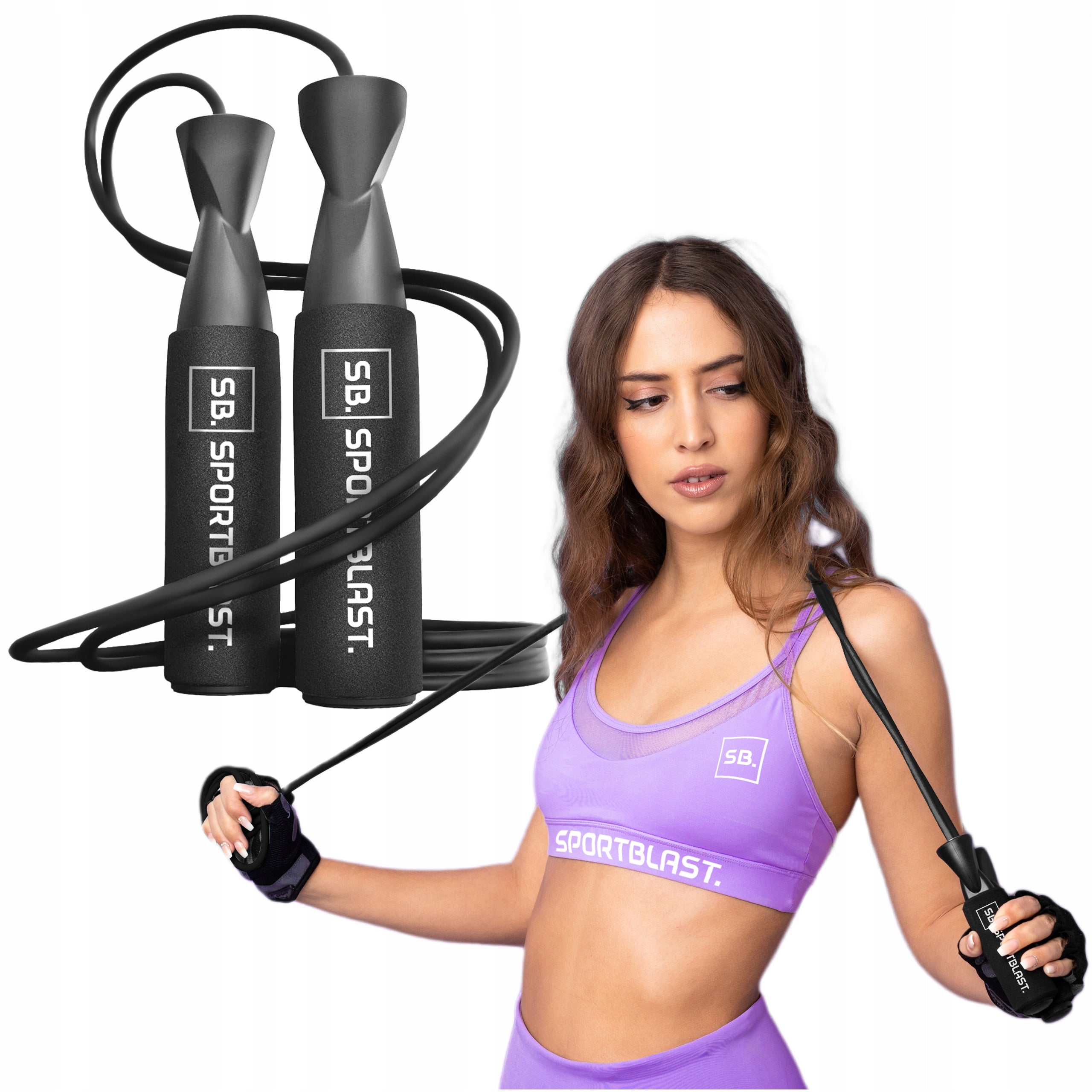 Jump rope adjustable with bearings 280cm FITNESS CROSSFIT CARDIO BOXING