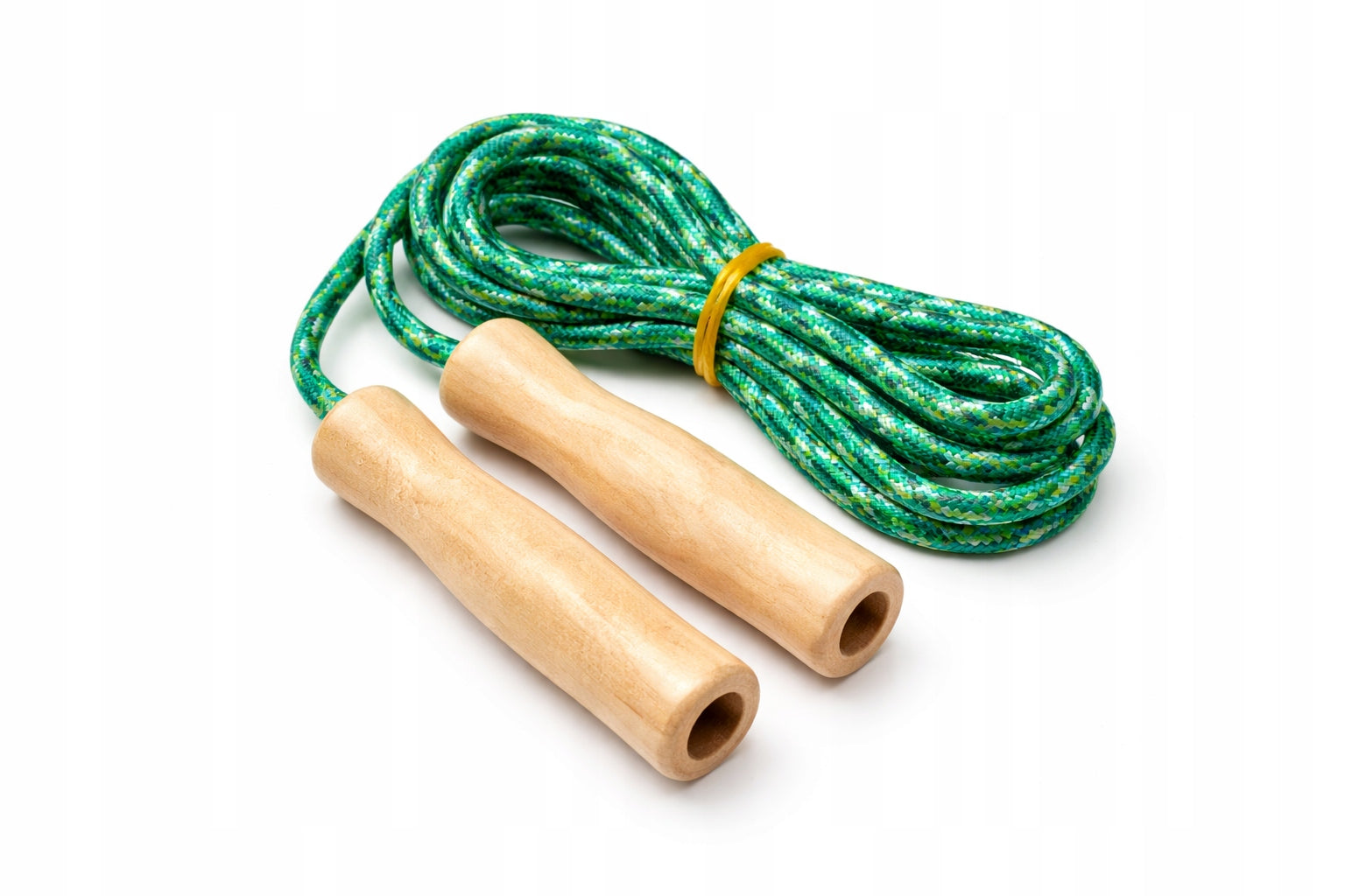 Jump rope classic string with fabric rope 2m wooden handles