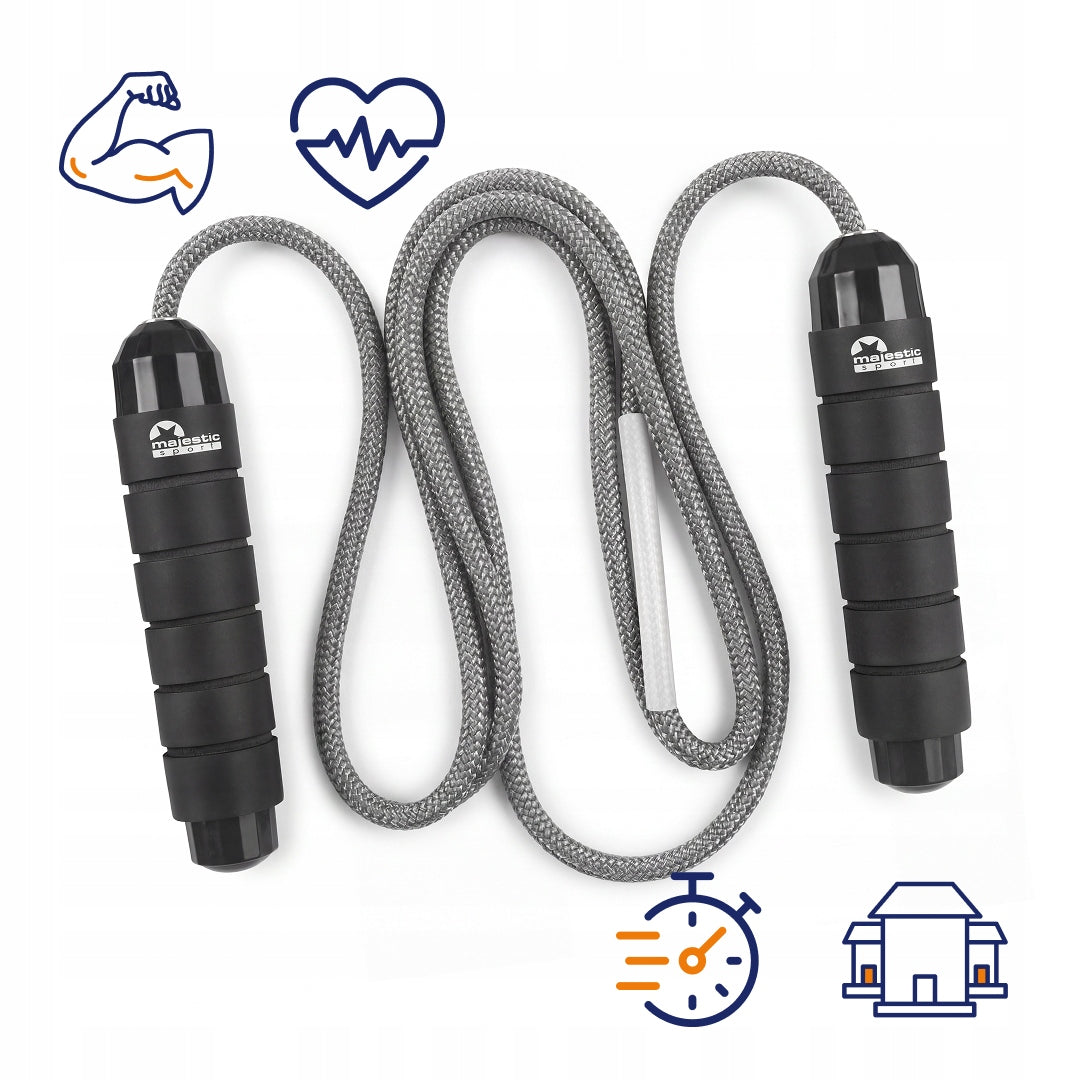 Jump rope fitness training non-slip Majestic Sport 280 cm Rope length 280 cm
