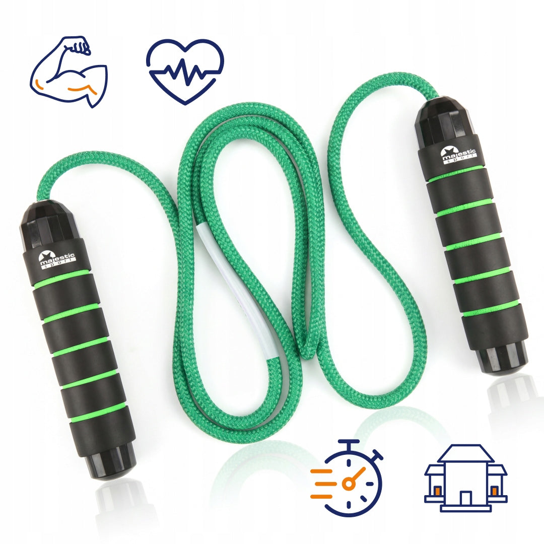 Jump rope fitness training non-slip Majestic Sport 280 cm Rope length 280 cm