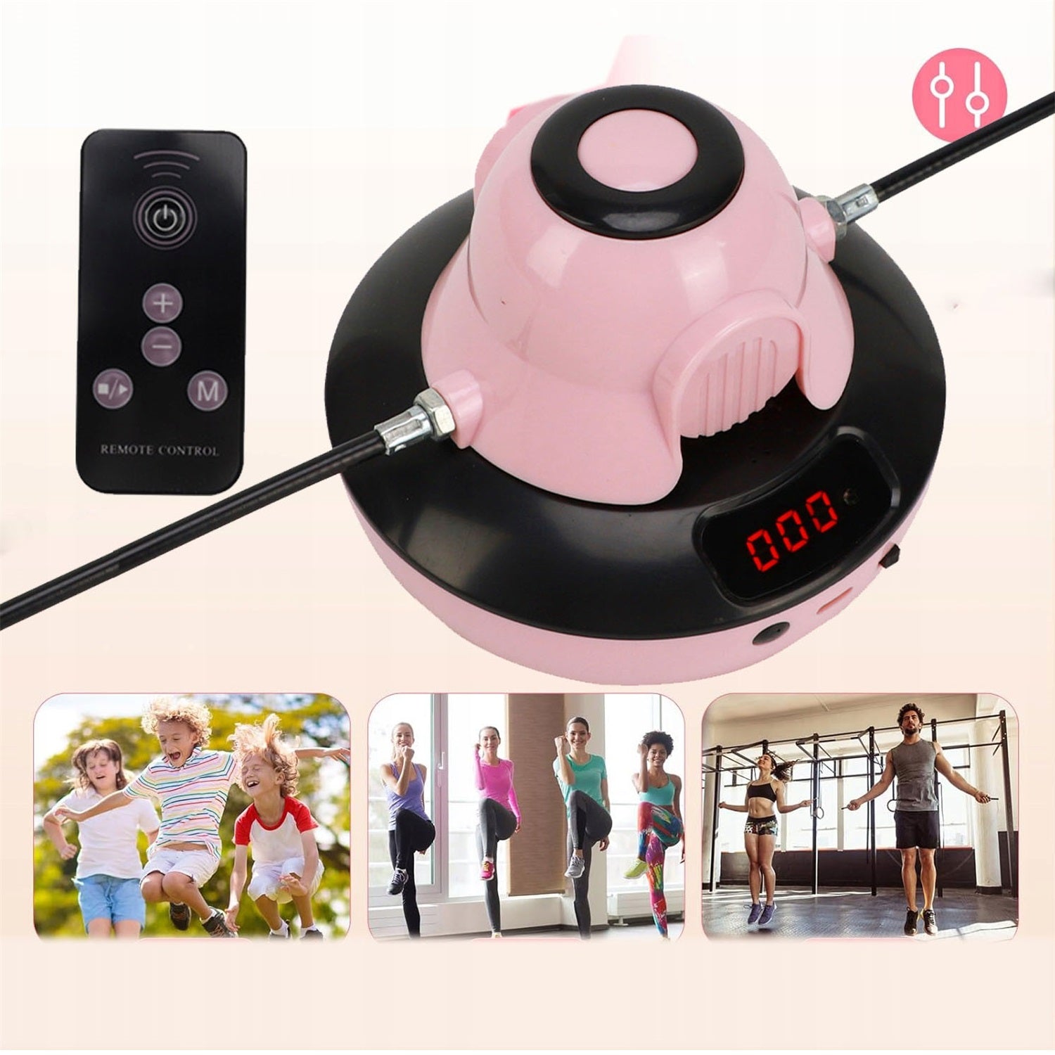 Jump rope interactive automatic rope with remote control and counter Kind nylon