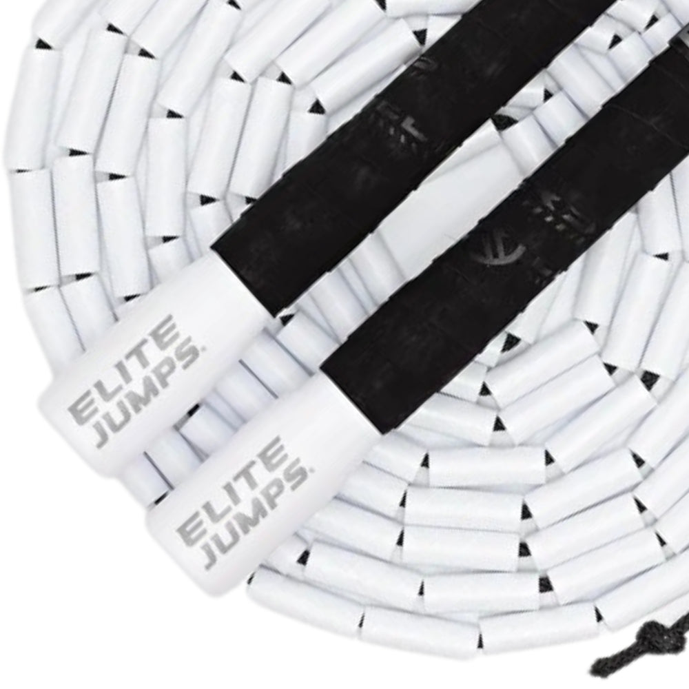 Jump rope with beads for athletes adjustable Elite Jumps white EAN (GTIN) 5907167381131