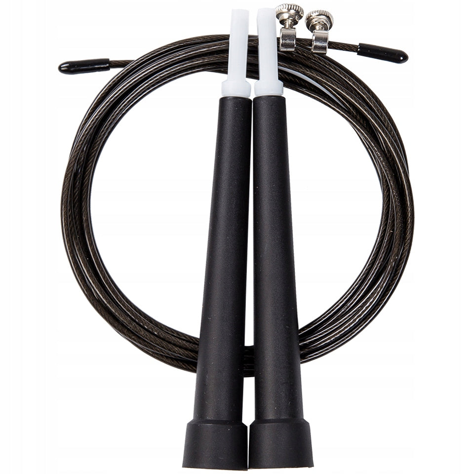 Jump rope with bearing and length adjustment up to 300cm Handle length 11.5 cm