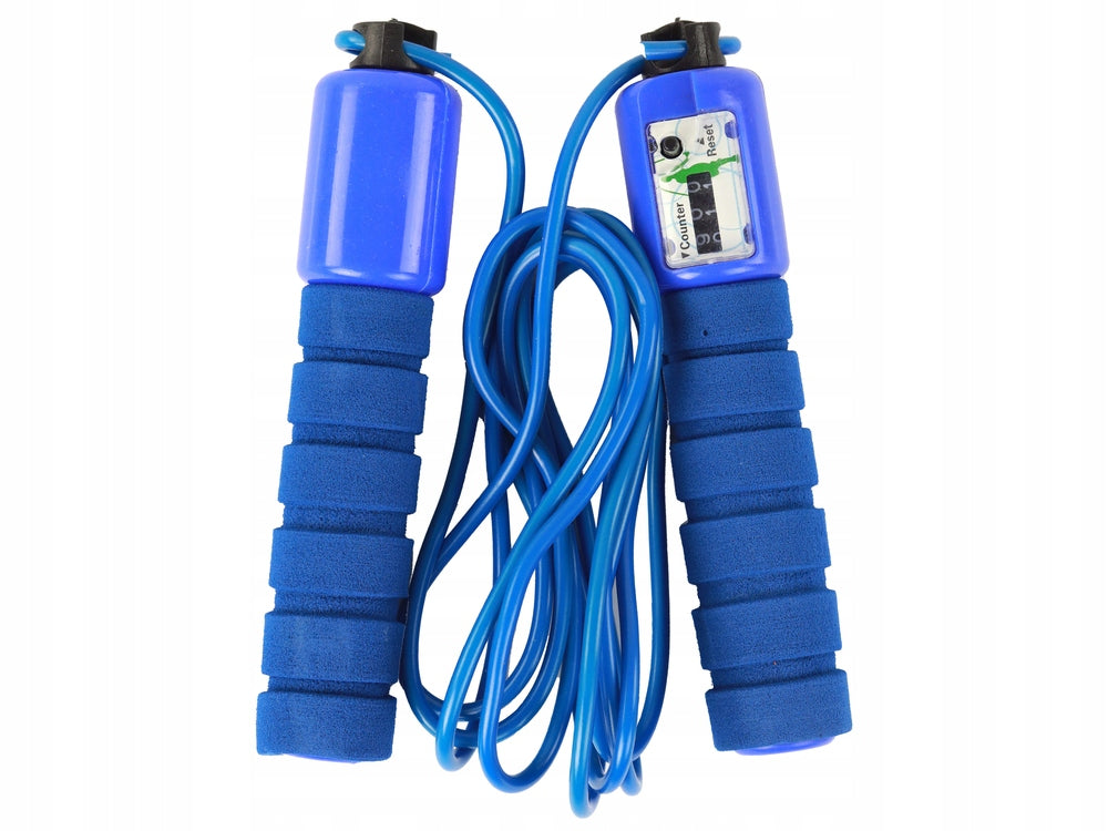 Jump rope with counter 280cm blue 230x130 mm Lean Toys Brand LEAN Toys