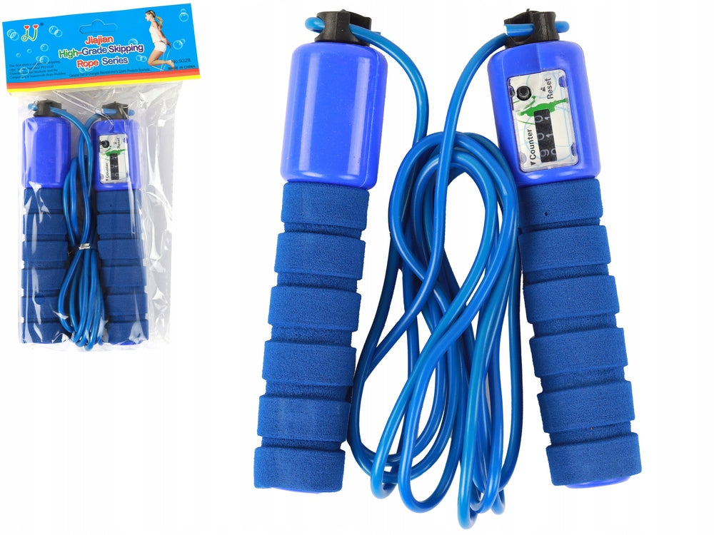 Jump rope with counter 280cm blue 230x130 mm Lean Toys