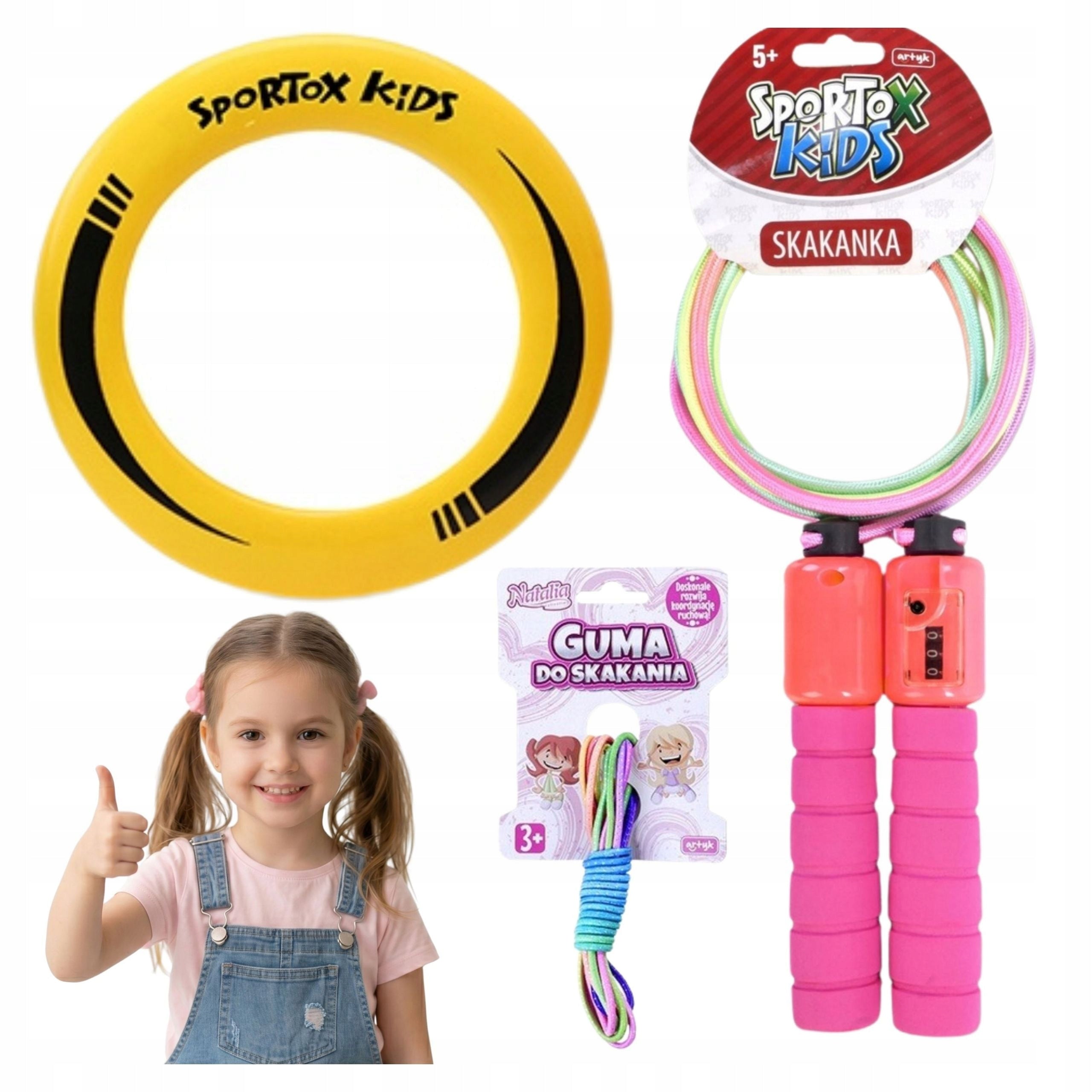 Jump rope with counter adjustable frisbee rubber colorful for jumping fun