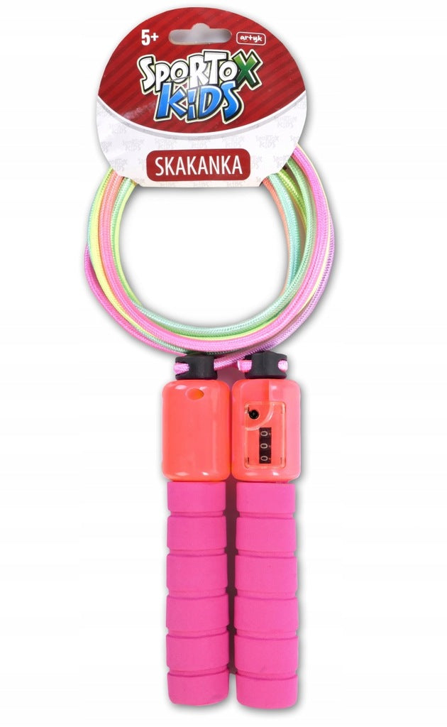 Jump rope with counter and jumping rubber for children Rope length 220 cm
