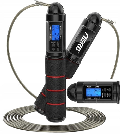 Jump rope with fitness counter with bearings training gym adjustable