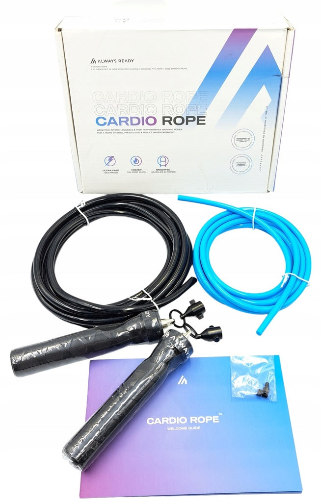 Jump rope with weights Always Ready 300 cm, 2 Ropes, Adjustable, black Color black