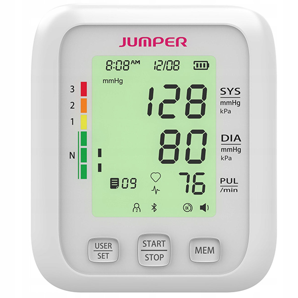 Jumper JPD-HA120 MEDICAL SHOULDER BLOOD Pressure Monitor + MEASUREMENT DIARY Packaging status original