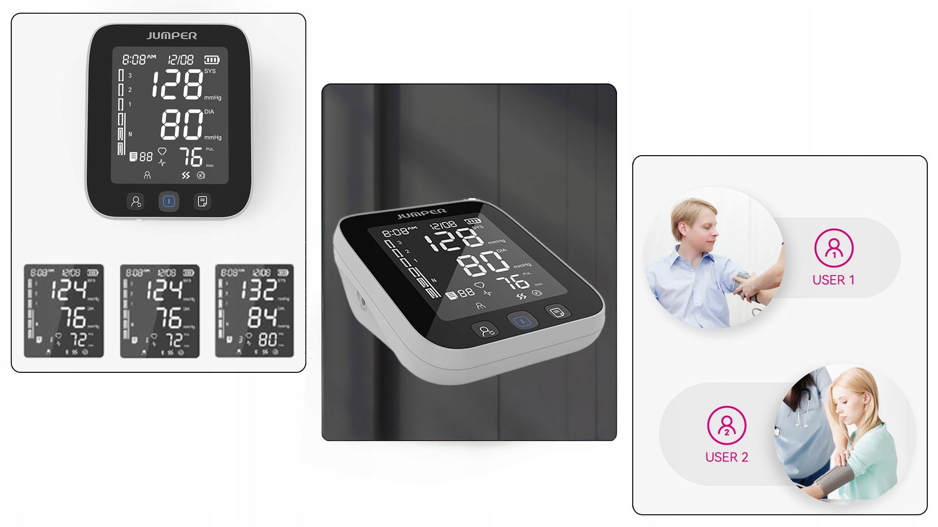 Jumper JPD-HA121 MEDICAL SHOULDER BLOOD Pressure Monitor + MEASUREMENT DIARY Medical device yes