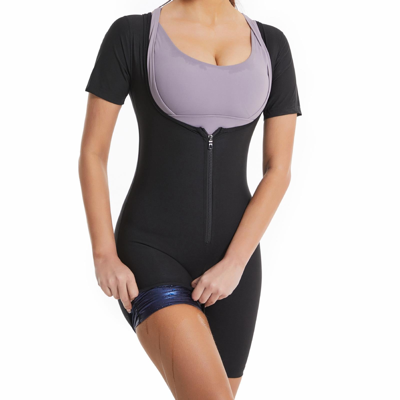 Jumpsuit Sauna suits for Women Slimming Vest Shapewear Sweatpants M Blue Kind slimming belt