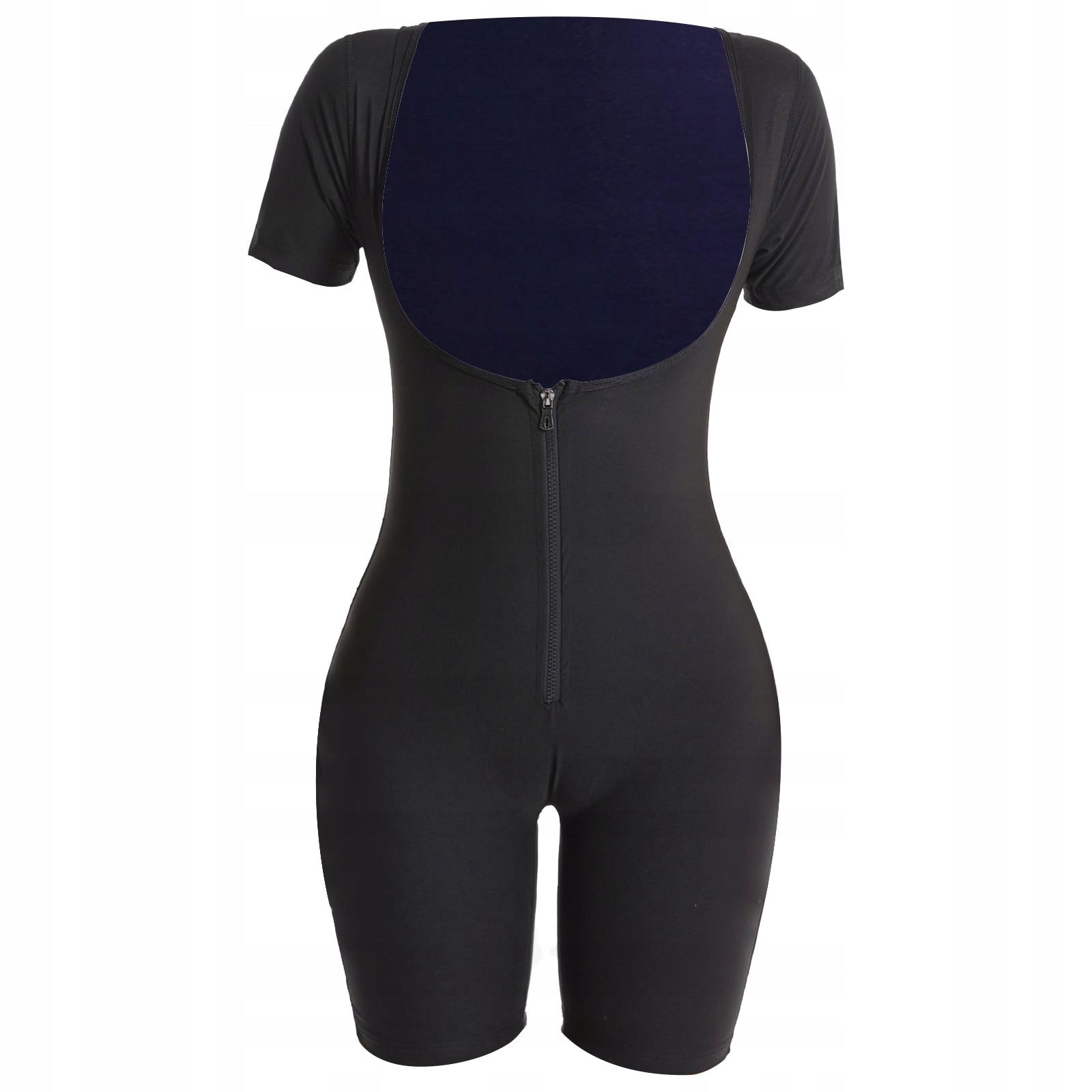 Jumpsuit Sauna suits for Women Slimming Vest Shapewear Sweatpants M Blue