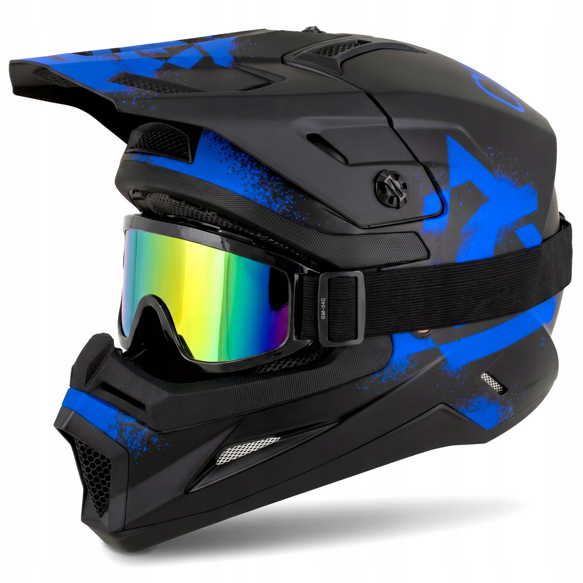 Junior Helmet CASSIDA Cross Enduro CUP 2 with Goggles ECE 22.06 children S 47-48cm