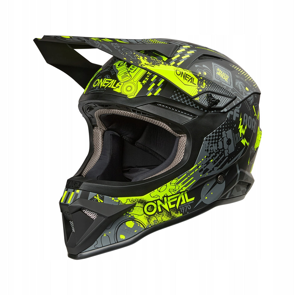 Junior helmet KID cros quad SCOOTER O'Neal VIBRANT bk/yellow XL 51/52 cm Packaging status original