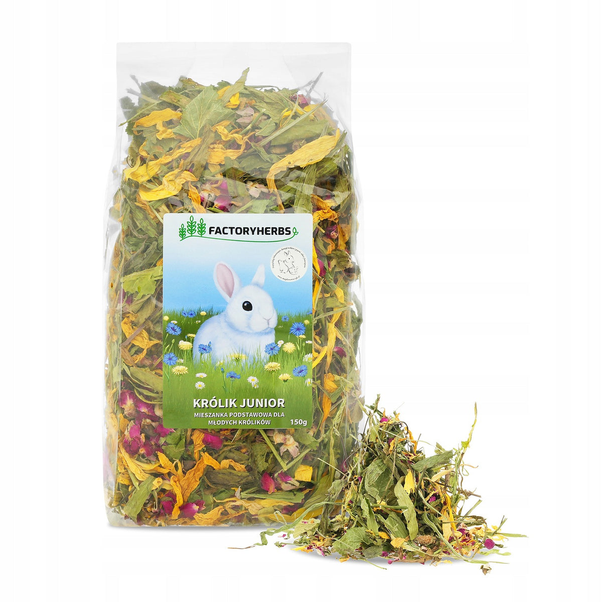 Junior rabbit 150G Basic mix for young rabbits FACTORYHERBS