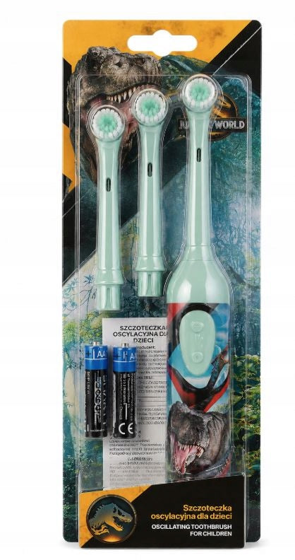 Jurassic World Oscillating Toothbrush + 3 Green Tips
