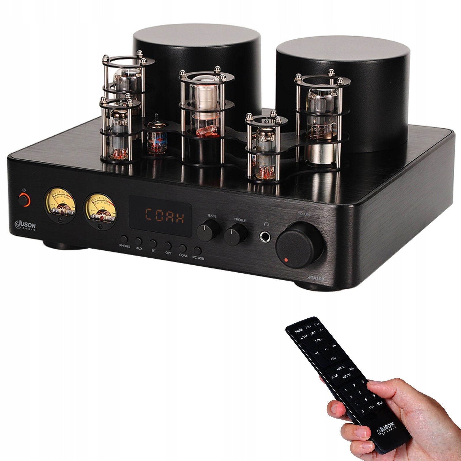 Juson Audio JTA100 200W Class AB Hybrid Tube Amp BT Phono Headphone Hi-Fi Packaging status original