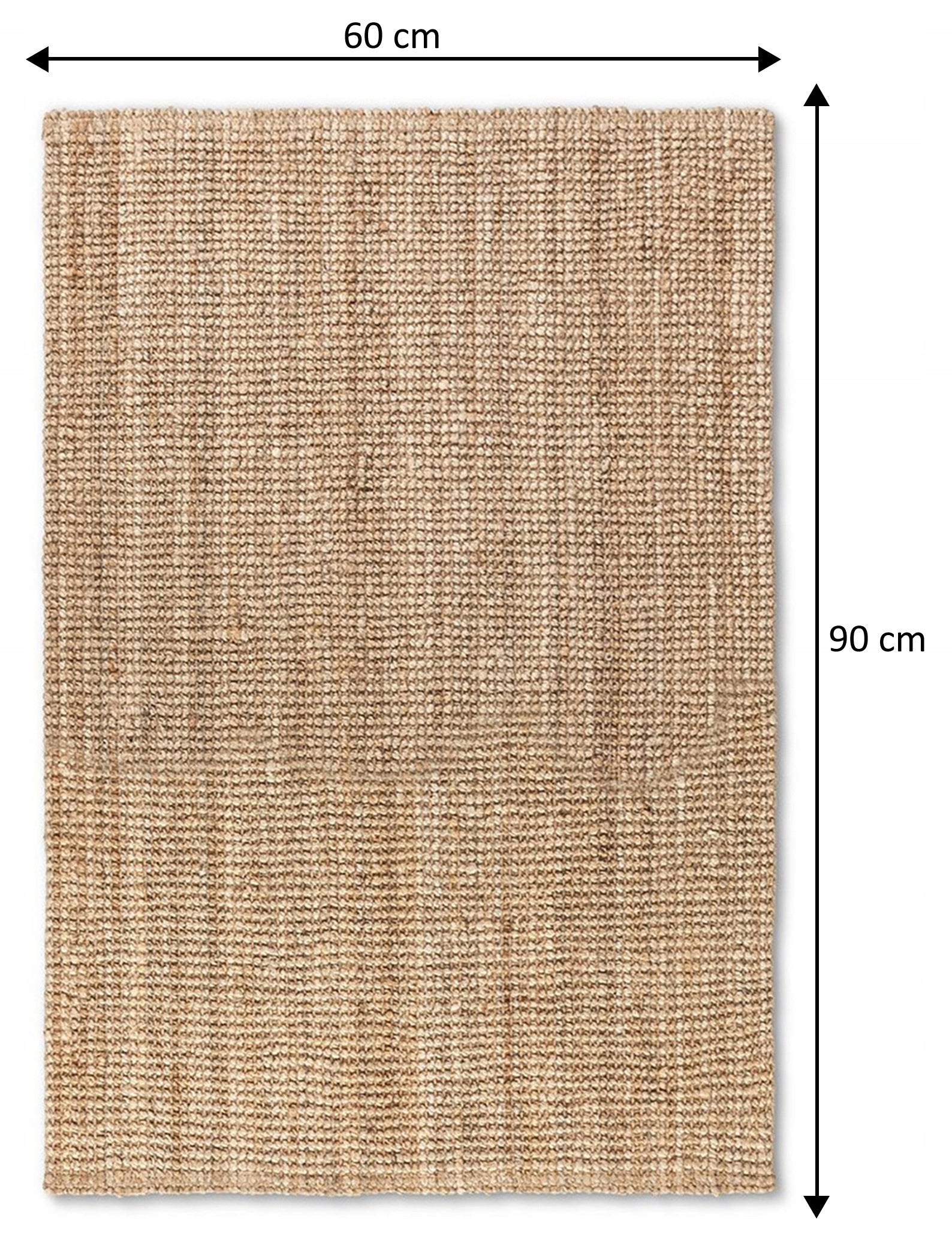 Jute Rug Sidewalk Mat Jute Doormat 60x90 Braided Natural BOHO Brand e-floor