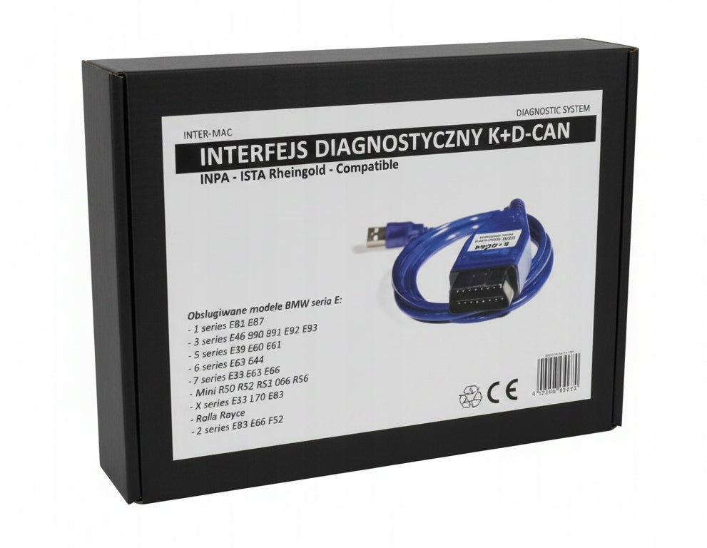 K+DCAN interface for BMW E46 E39 E53 E83 E60 E90 E70 NCS DPF EGR encoding Manufacturer code 2K+DCAN FTDI