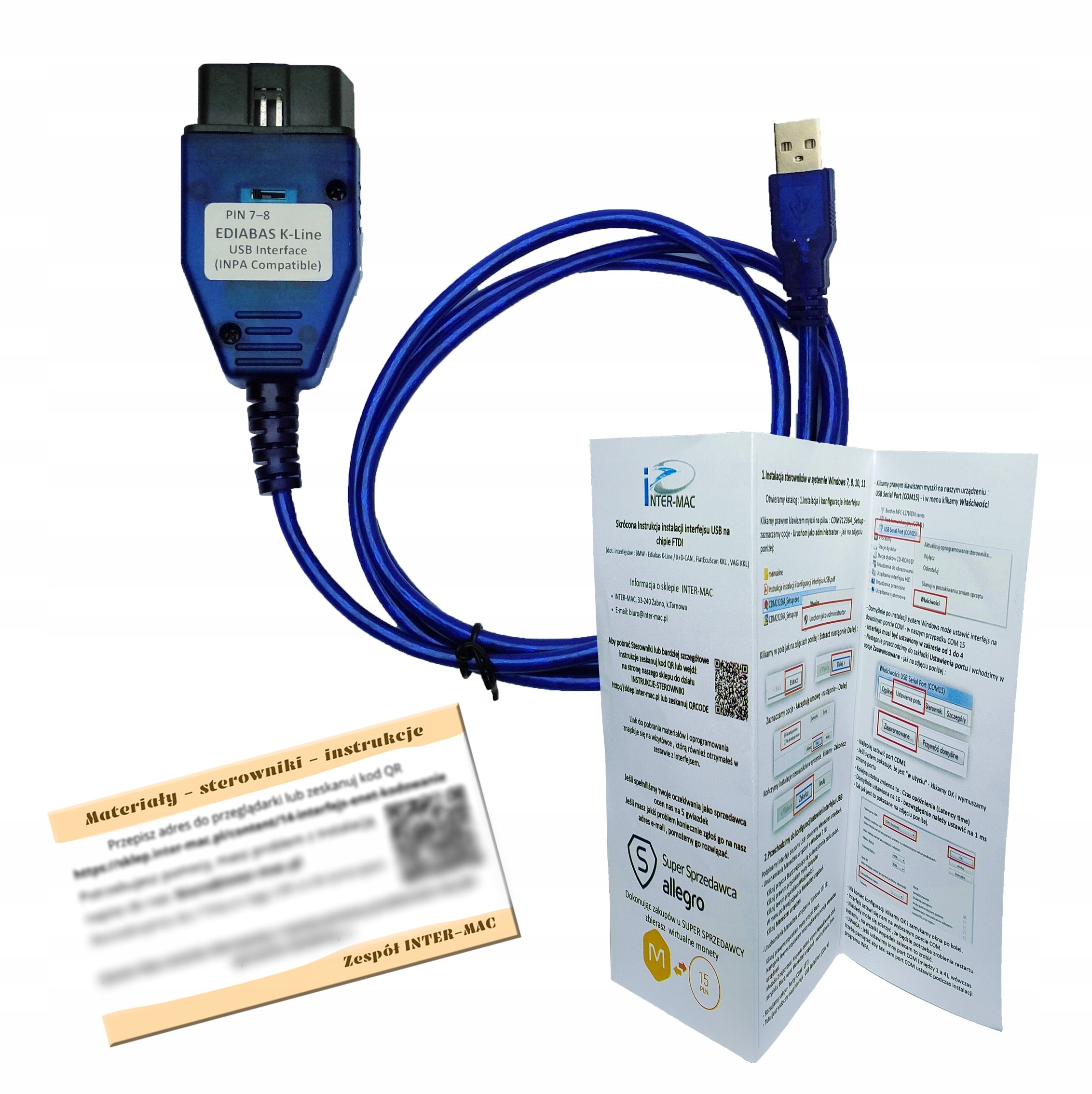 K-Line OBD2 interface for INPA ISTA NCS Expert WinKFP for BMW E Series Mini
