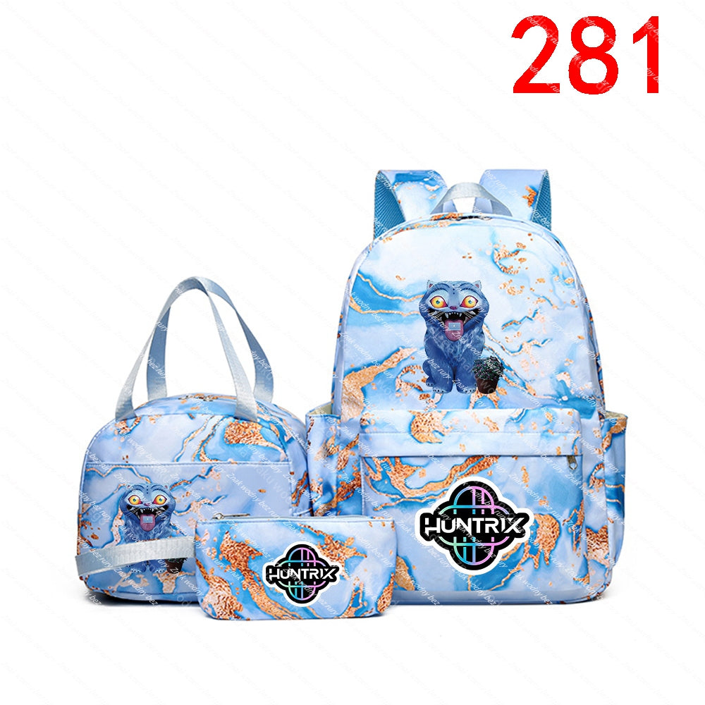 K-POP School Backpack Set: Large Backpack, Handbag and Wallet with wz