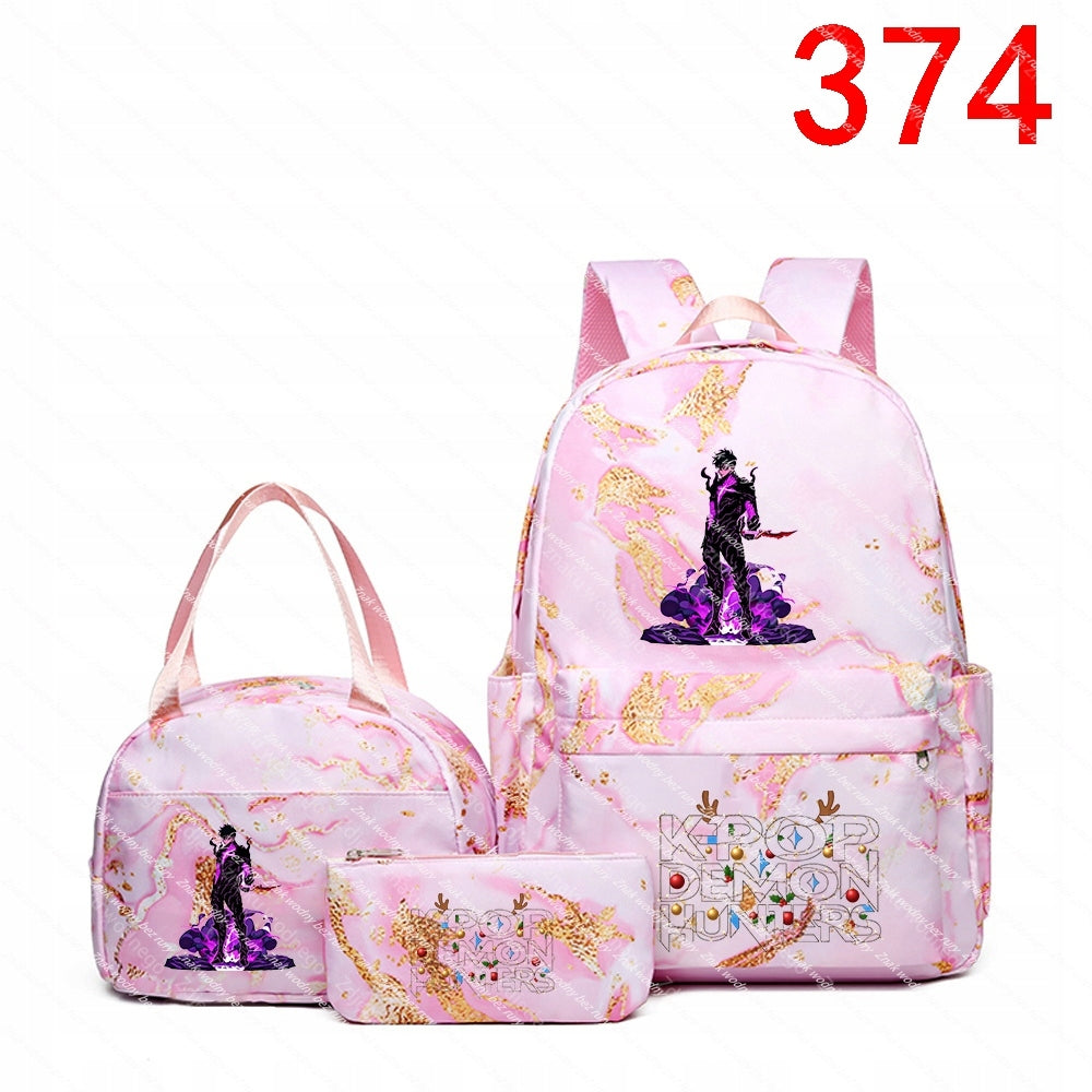 K-POP School Backpack Set: Large Backpack, Purse, Bar Wallet Brand no brand