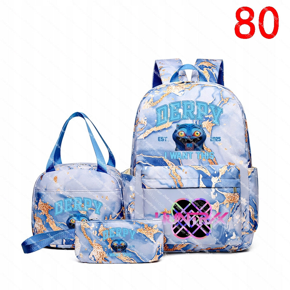 K-POP School Backpack Set and Two Small Character Bar Bags Brand no brand