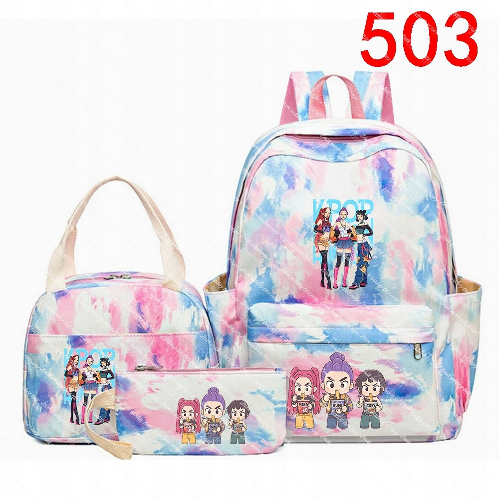 K-POP School backpack set: backpack, purse, anime-themed case, nap Packaging status original
