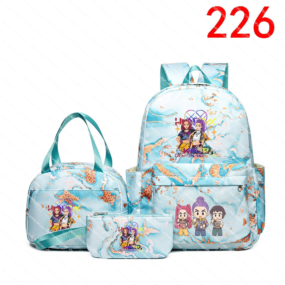 K-POP Set of school backpacks: large backpack, purse, wallet. Designs Brand no brand