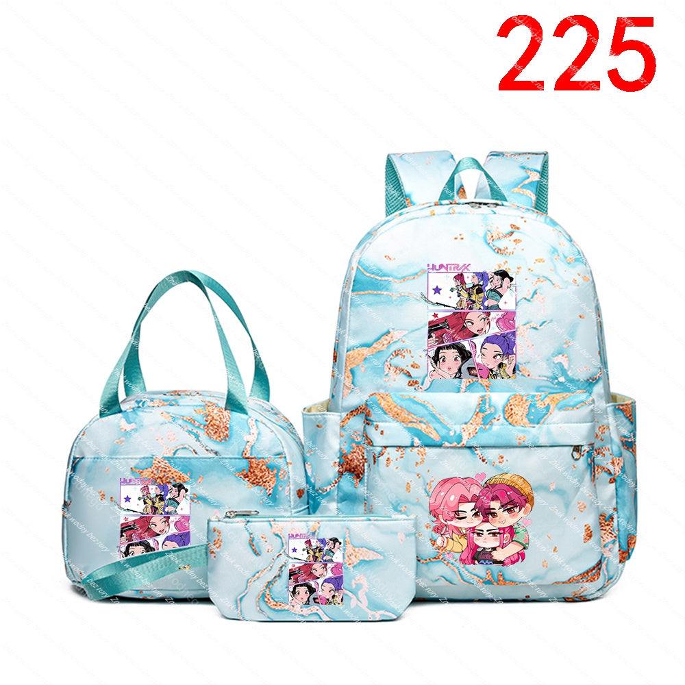 K-POP Set of school backpacks: large backpack, purse, wallet. Designs