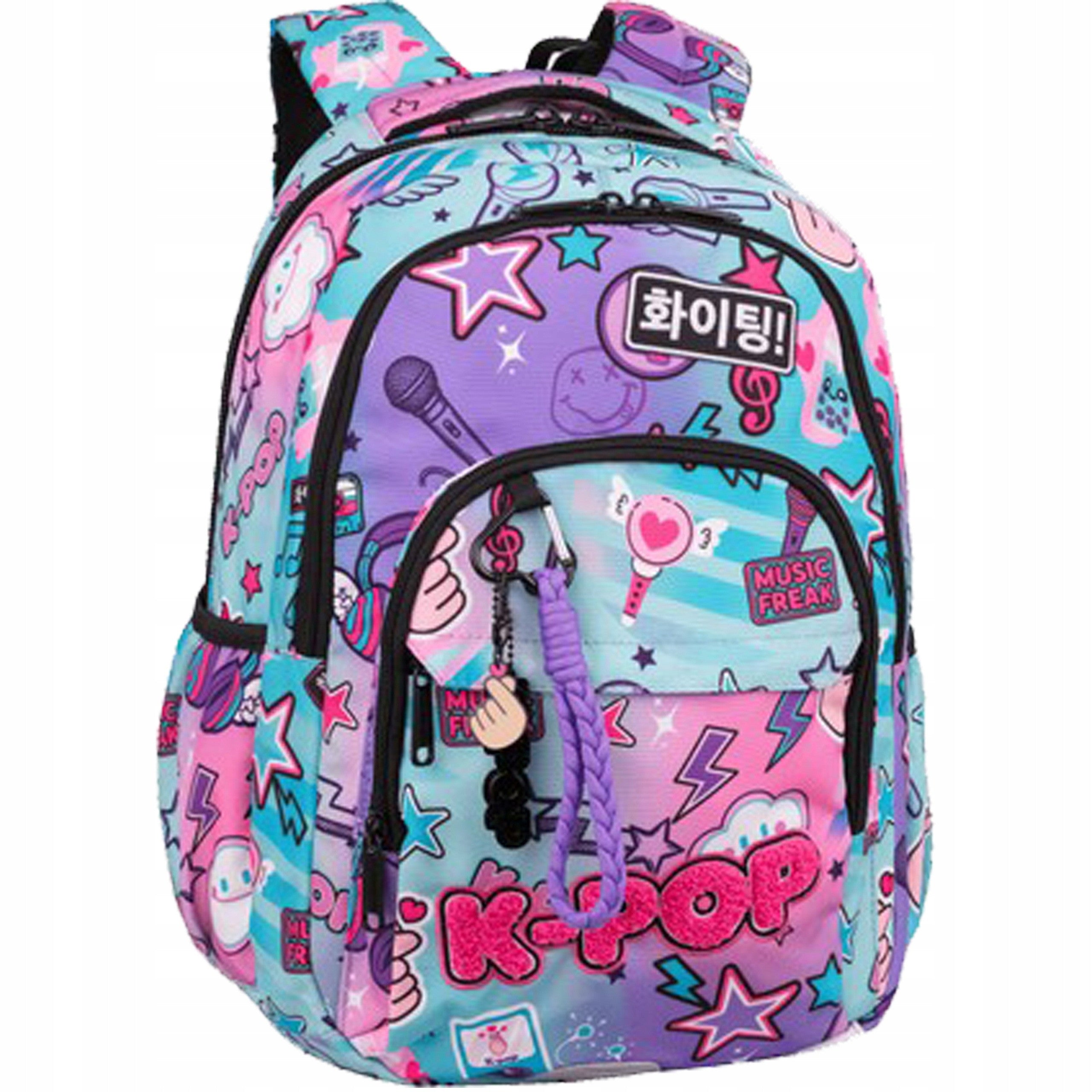 K-POP YOUTH SCHOOL BACKPACK FOR GIRLS RAINBOW