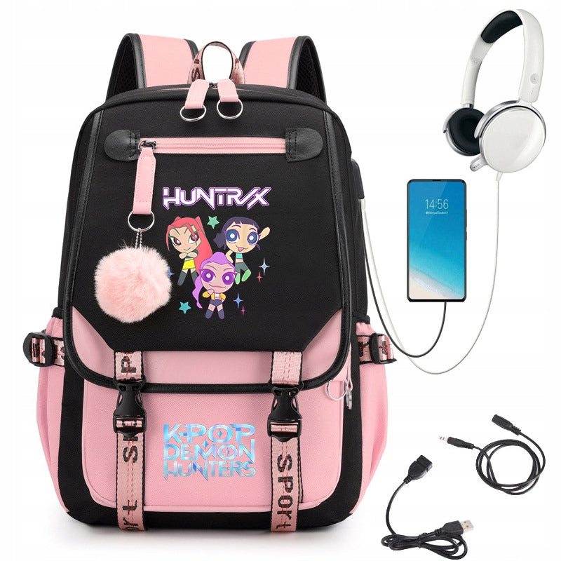 K-Pop Demon HUNTERS SCHOOL BACKPACK YOUTH SATCHEL ROOMY FOR Brand no brand