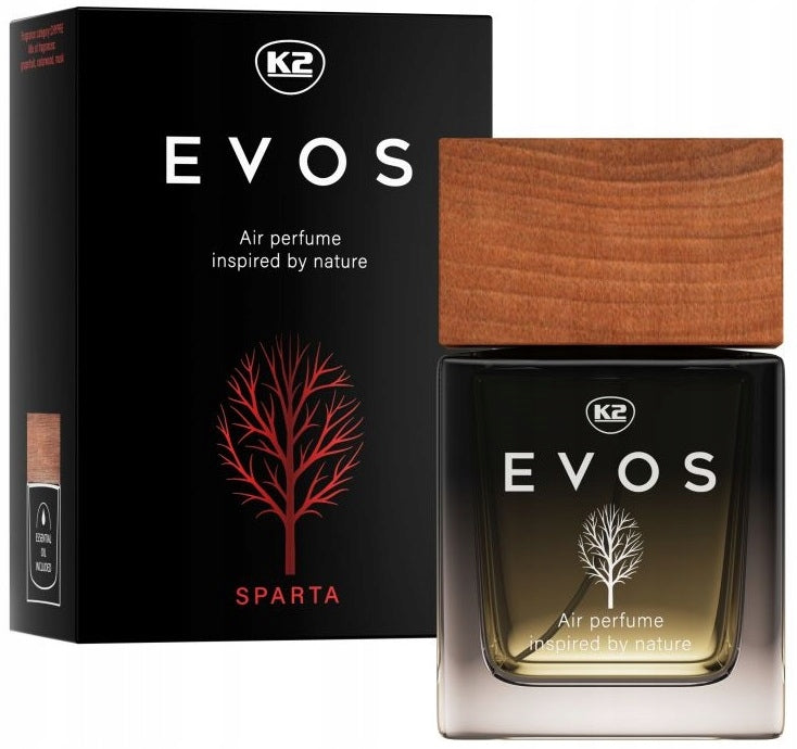 K2 FRAGRANCE PERFUME FOR CAR 50ML SPARTA / EVOS BOTTLE