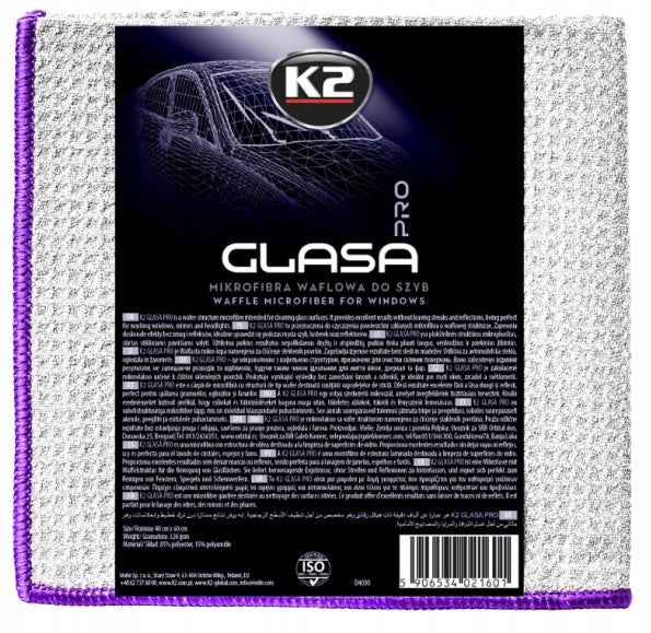 K2 Glasa Pro Microfiber wafer for mirror glass 40x40 320g d4030