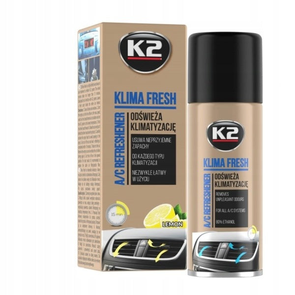 K2 KLIMA FRESH LEMON AIR CONDITIONING 150ML