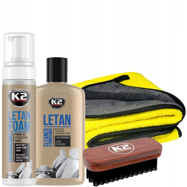 K2 SET FOR PROFESSIONAL LEATHER UPHOLSTERY CARE + MICROFIBER
