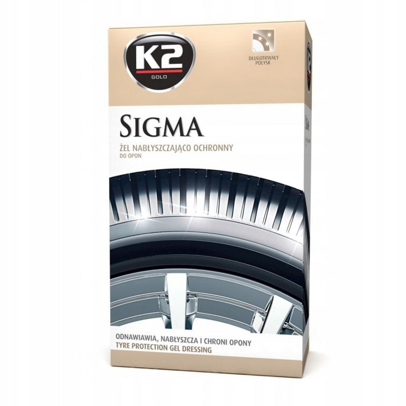 K2 SIGMA TIRE BLACK GEL FOR POLISHING AND CARE OF PLASTIC TIRES 500ml