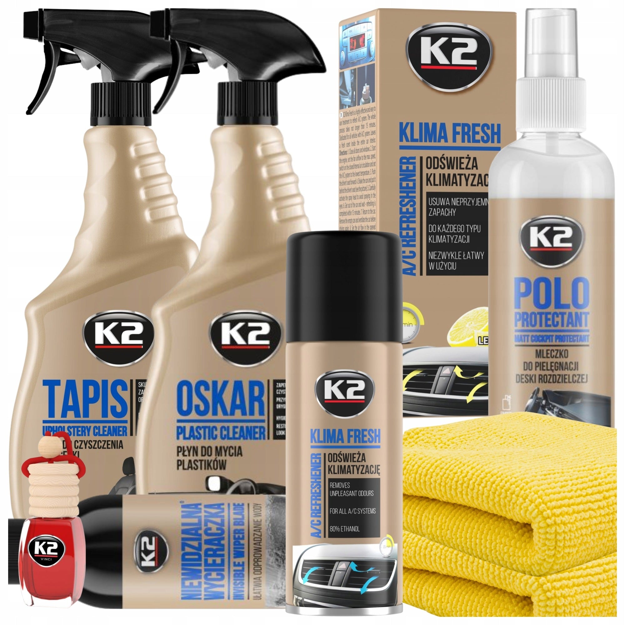 K2 Set of Cosmetics for Car Care CLOTHS FRAGRANCE 10e