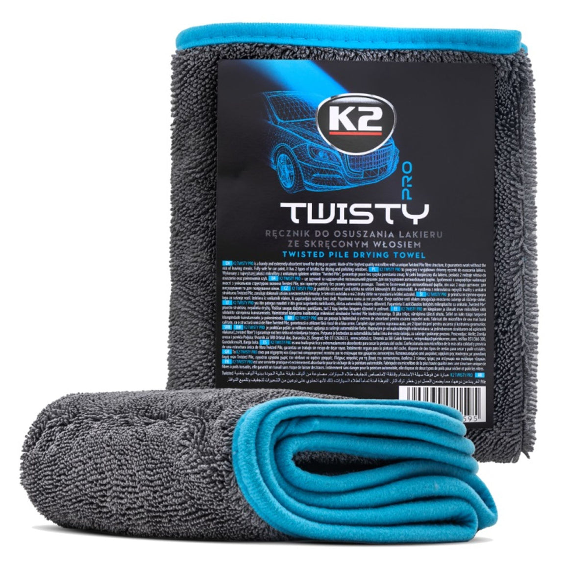 K2 TWISTY Double Sided Lacquer Dehumidification Towel Twisted Hair 40x60cm