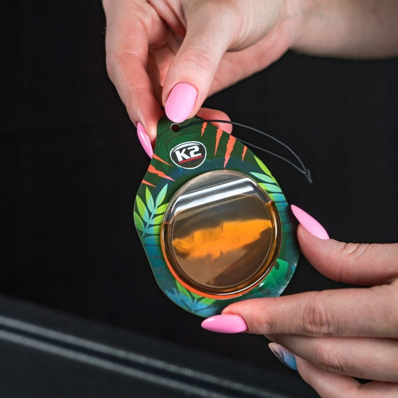 K2 V362 fragrance JUNGO ORANGE membrane fragrance pendant for car. Manufacturer's catalog number v362