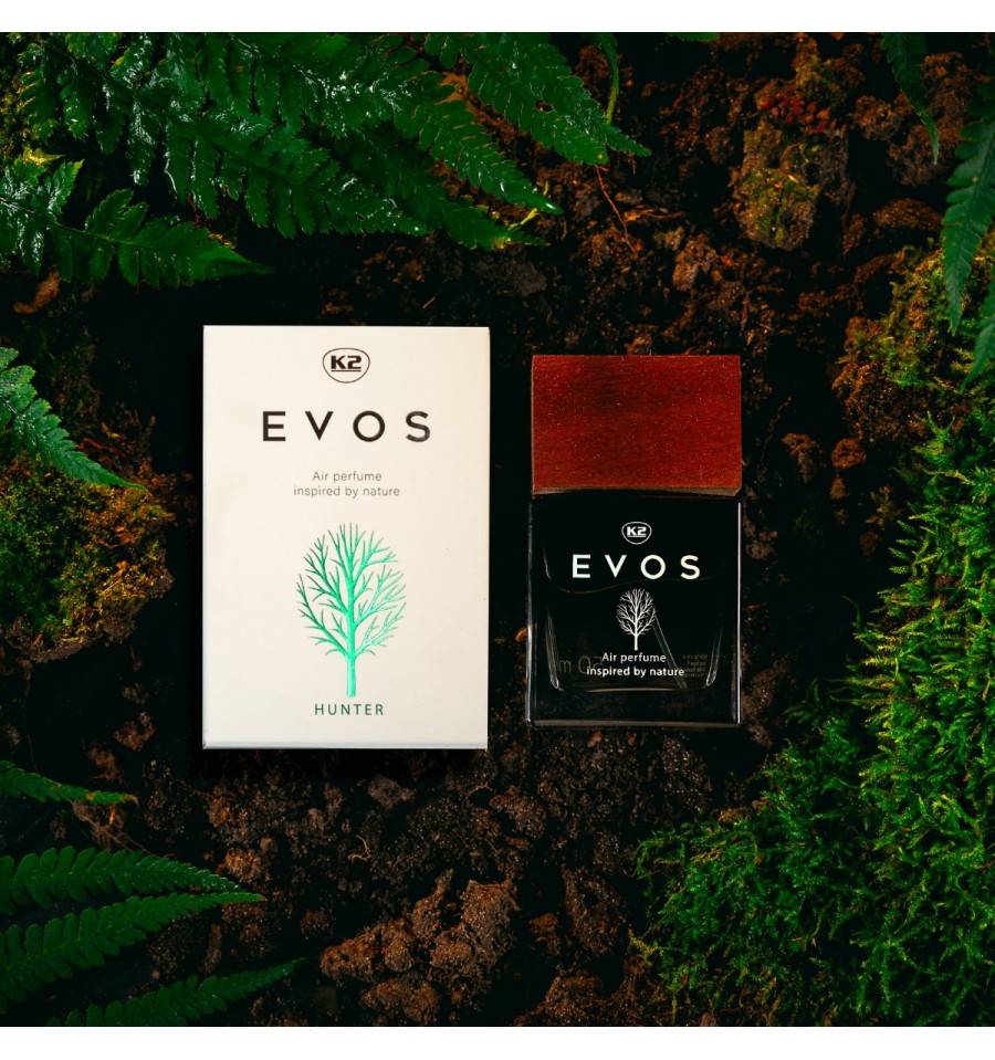 K2 _ EVOS HUNTER PERFUME FOR CAR WITH SPRAY 50 ML _ V056 Manufacturer's catalog number V056