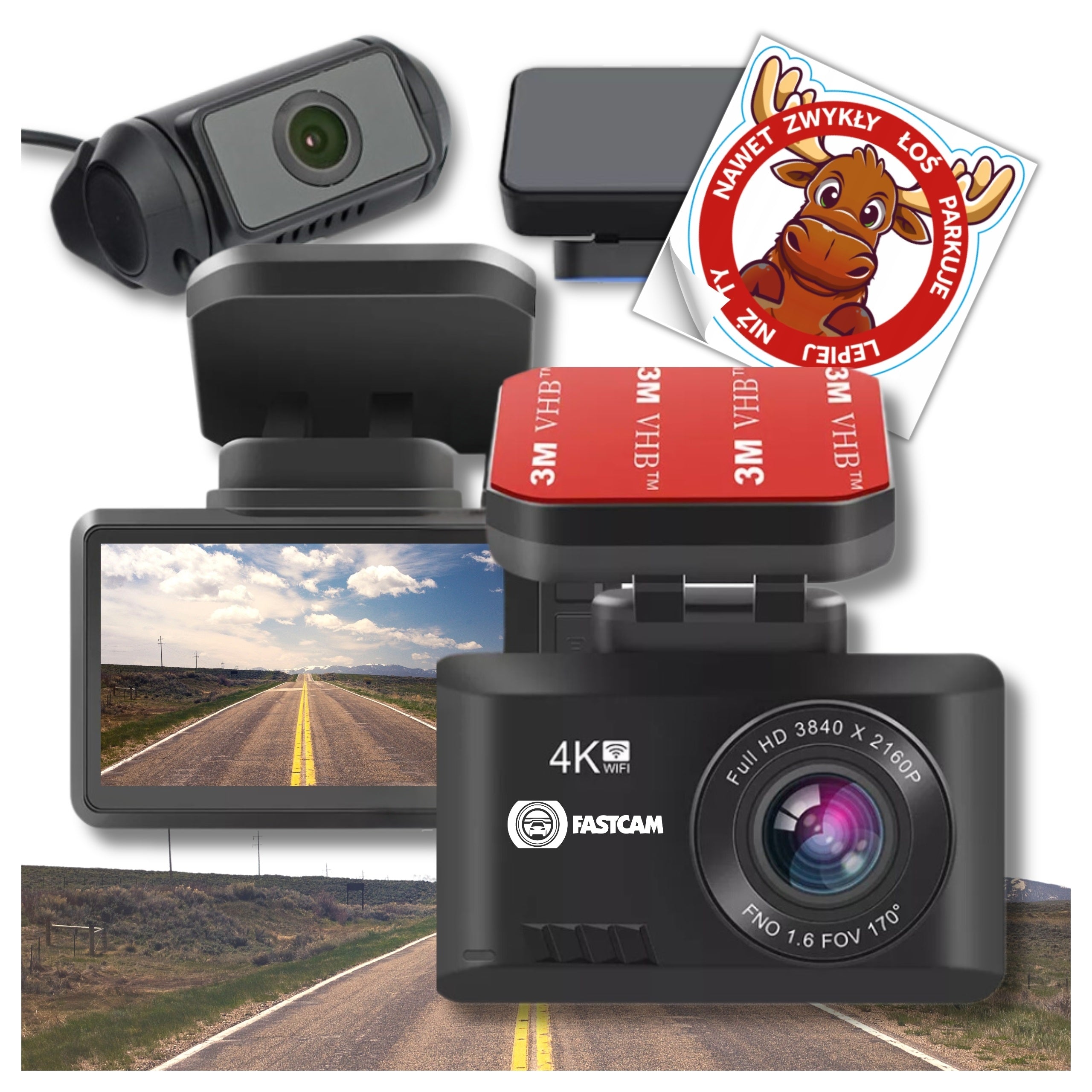 K2PRODUAL 4K video recorder with SONY IMX335 matrix Wifi GPS camera for car