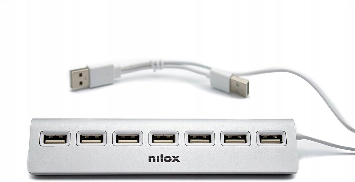 K526 Nilox Hub 7 Port, 2.0 aluminium