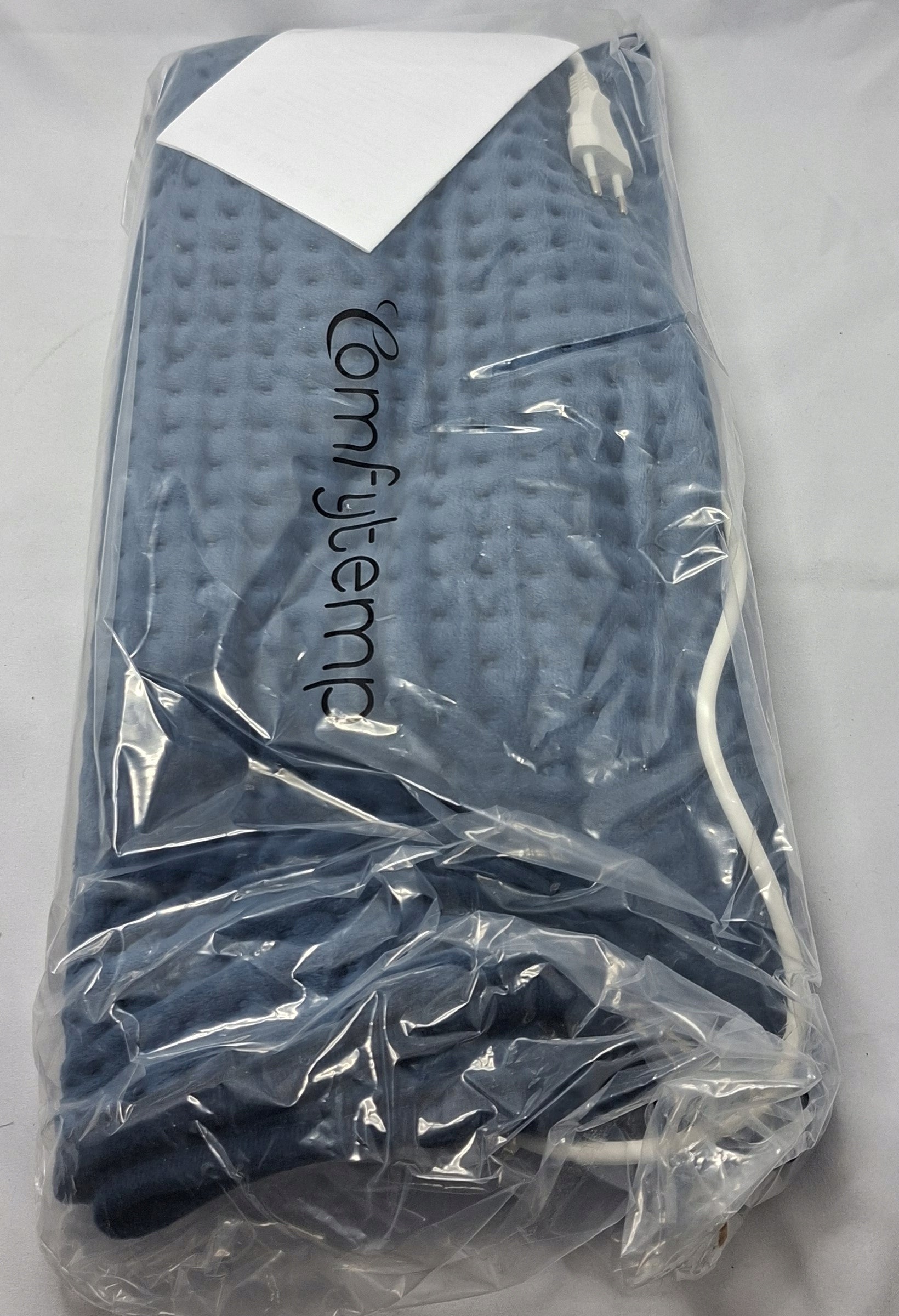 K9032-Comforttemp heating pad in blue 3 modes Packaging status original