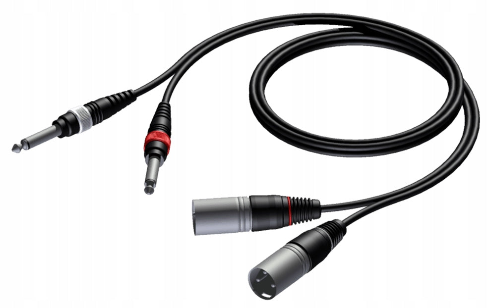 Kabelis Procab Jack 6.3mm x2 - XLR x2 1.5m