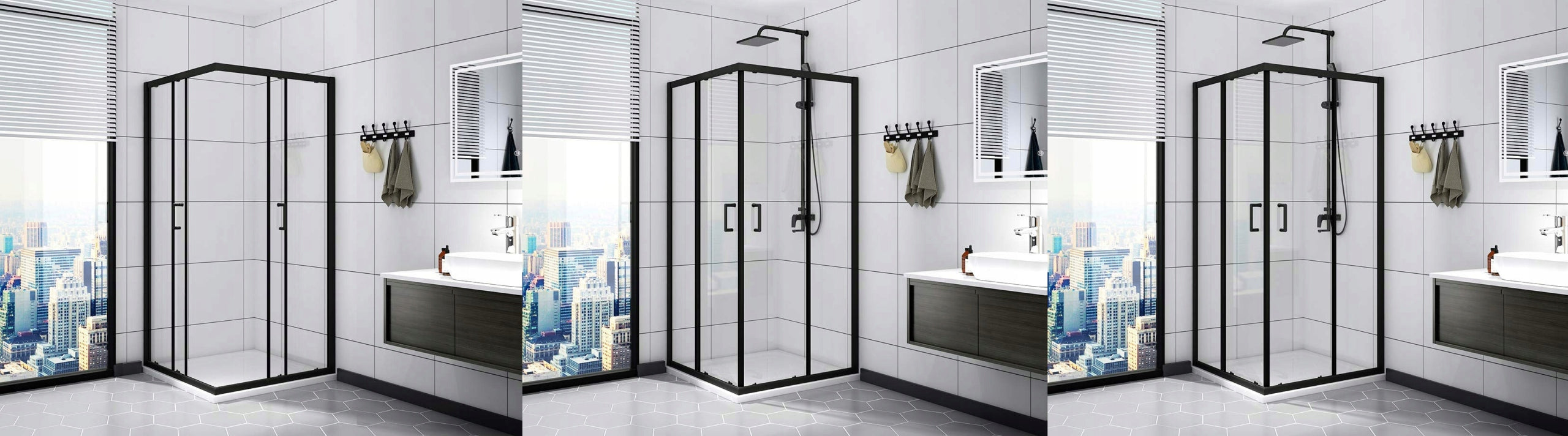 Vito Duschkabine 80x100 schwarz 