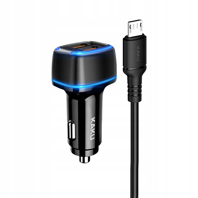 KAKU Car charger KSC-528 Shengyu - 2xUSB - 2,8A with USB to M cable